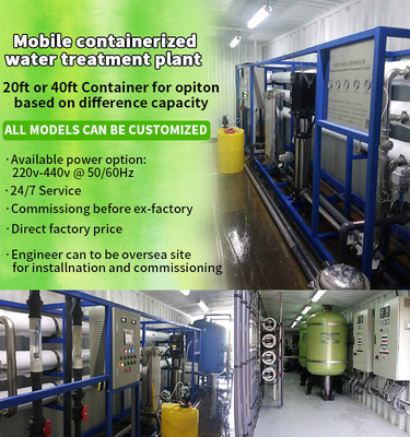 20FT 40FT Containerized Sistem Pengolahan Air Sungai Sistem Pembersihan Air Sungai