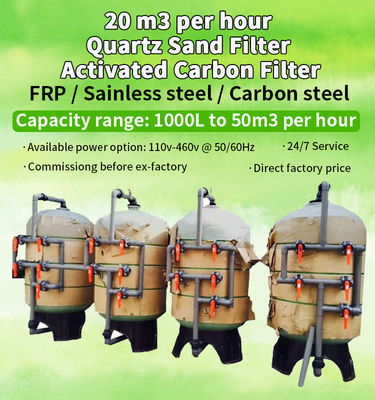 99% Filter Air Karbon Aktif Granular, Filter Pasir Irigasi Tetes 50TPH