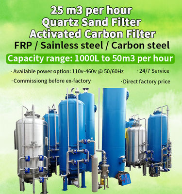99% Filter Air Karbon Aktif Granular, Filter Pasir Irigasi Tetes 50TPH
