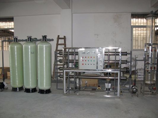 Sistem Air Deionisasi 3KW, Filter Resin Pertukaran Ion 60% - 75% Pemulihan