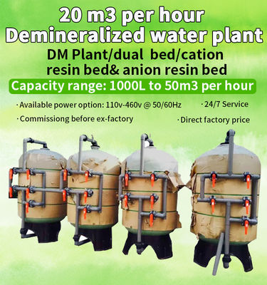Pabrik Air Demineral Stainless Steel Kapasitas 10000L Dengan Kontrol PLC