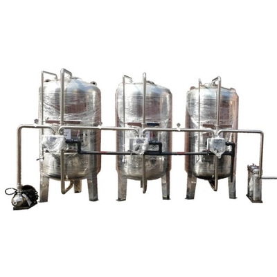 2500L / H Carbon Steel Stainless Steel Filter Pasir Kuarsa Karbon Aktif
