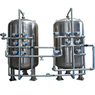 2500L / H Carbon Steel Stainless Steel Filter Pasir Kuarsa Karbon Aktif